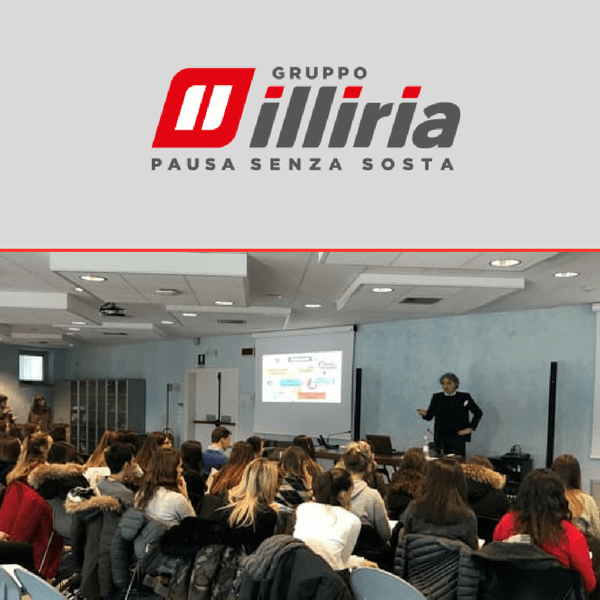 Un gruppo di studenti in visita alla sede friulana di Gruppo Illiria
