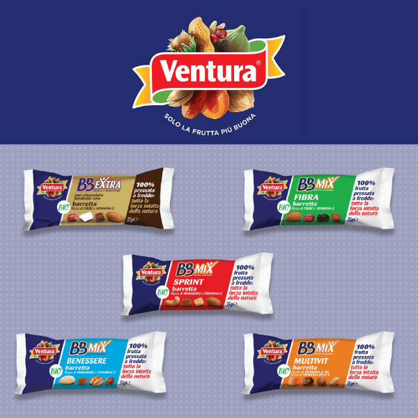 Nuovi snack di frutta secca Ventura: nascono le Bio Barrette