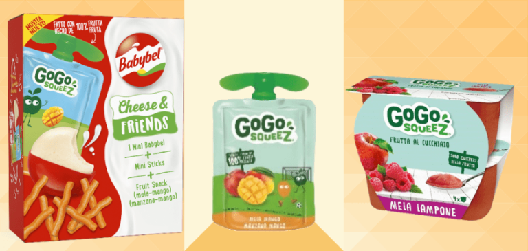 Il gruppo Bel lancia in Italia GoGo squeez, lo snack a base di frutta