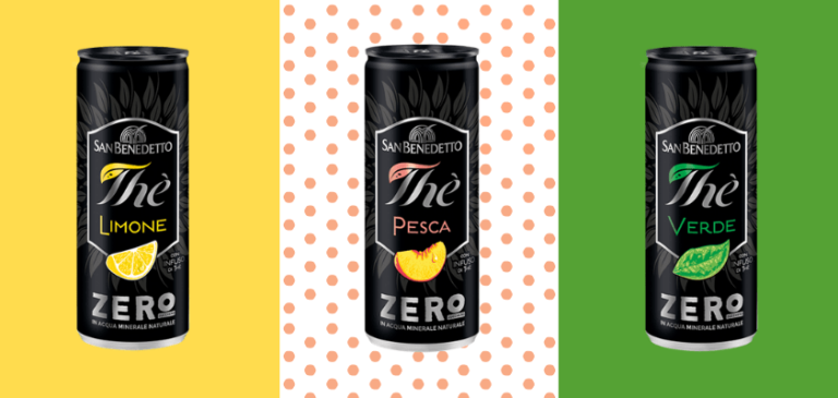 Nuove lattine sleek San Benedetto Thè Zero senza zuccheri aggiunti