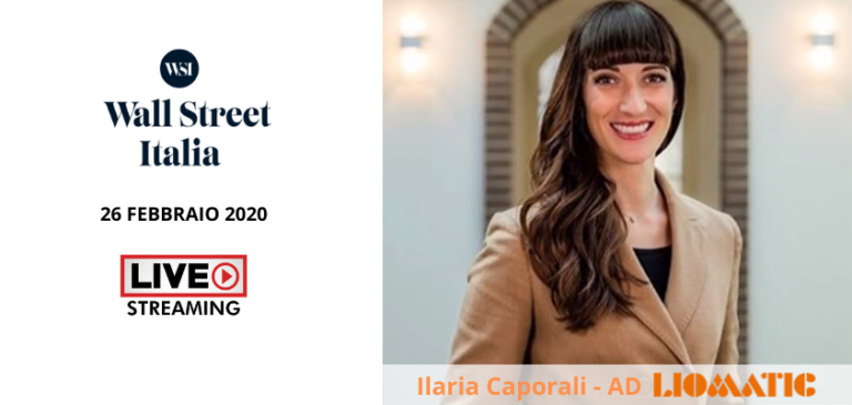 Coronavirus, Italia rialzati! Ilaria Caporali – AD Liomatic in diretta streaming su WSI