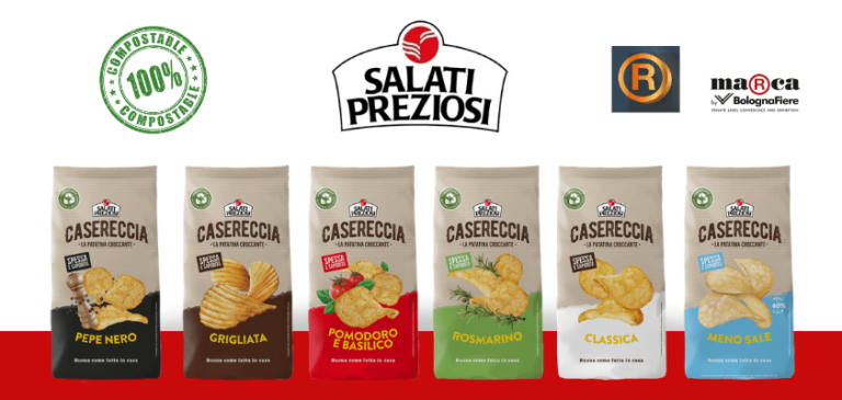 Disponibile da marzo la linea Casereccia di Salati Preziosi in pack compostabile