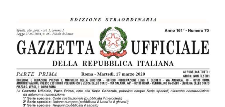 Approfondimento sul DL CURA ITALIA