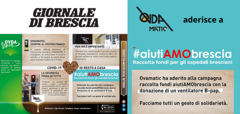 COVID-19. OVDAMATIC aderisce alla campagna #aiutiamoBrescia