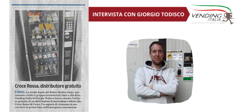 VENDING ITALIA sostiene la Croce Rossa di Como. Ce ne parla il fondatore Giorgio Todisco