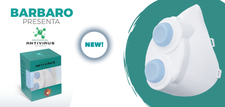 BARBARO DEFENDER. La novità antivirus: mascherina in PVC medicale + filtri del caffè