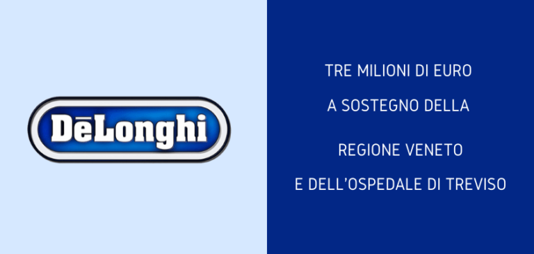 COVID-19. Tre milioni di euro dal Gruppo De’ Longhi a supporto del Veneto