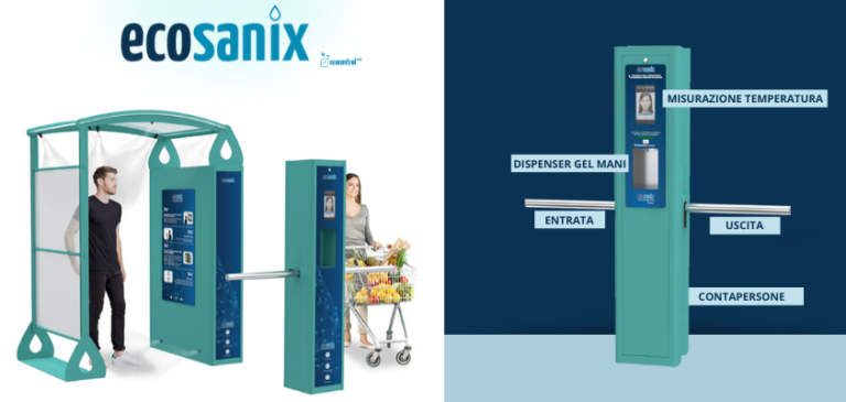 ECOSANIX by Ecocontrol: il totem multifunzione che riduce i rischi di contagio