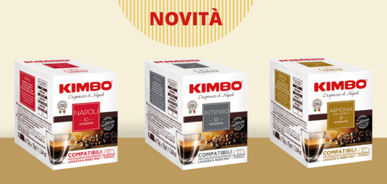 Il talento napoletano della tostatura Kimbo nelle nuove compatibili Lavazza® A Modo Mio®