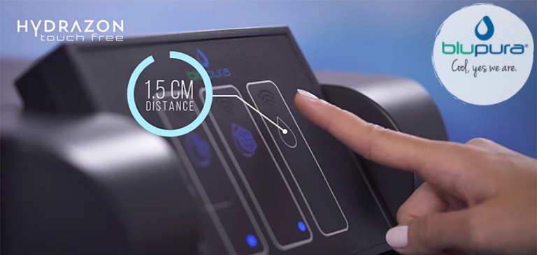Hydrazon di Blupura, l’erogatore di acqua filtrata anche nella versione Touch Free