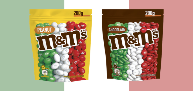 Le confezioni di M&M’s® si vestono con il tricolore italiano per festeggiare la nuova unità