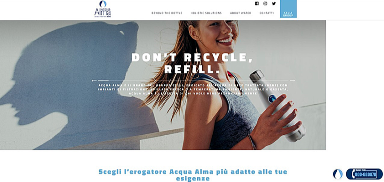 Nuova veste grafica e nuovi contenuti per il sito di Acqua Alma