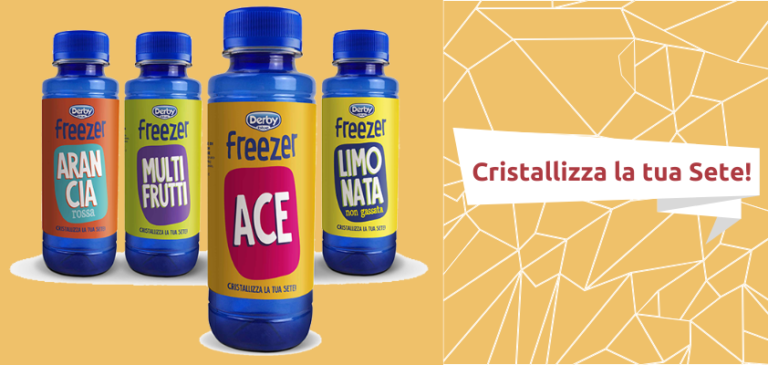 DERBY BLUE FREEZER nella nuova bottiglia in RPet da 360 ml per il Vending e l’HoReCa