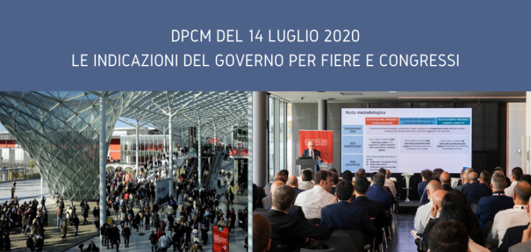 DPCM del 14 luglio 2020. Le indicazioni del governo per fiere e congressi