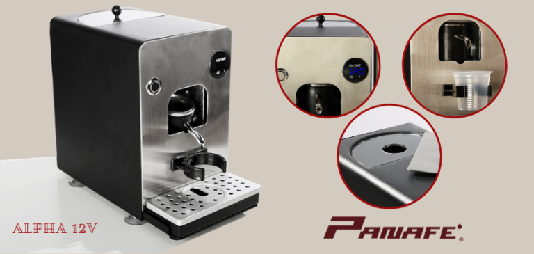 Panafè lancia la nuova ALPHA 12V. La macchina per l’espresso “ fuoriporta”
