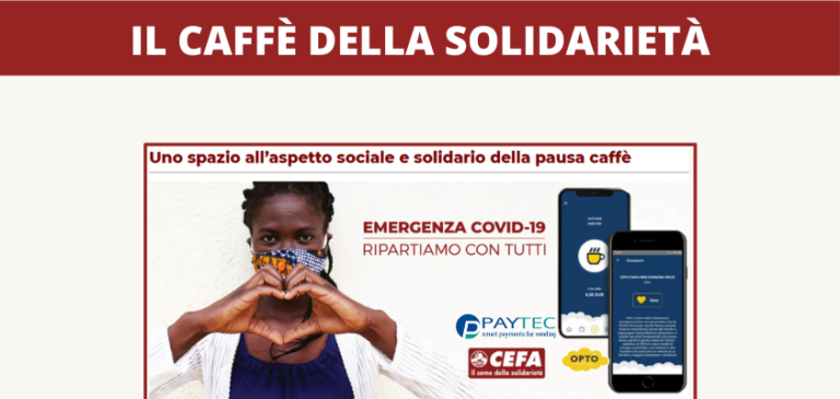 Con Paytec e CEFA un caffè a sostegno di progetti contro il COVID-19 nel mondo