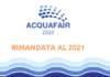 Acquafair. La manifestazione in presenza rimandata al 2021. Confermato il corso in modalità webinar