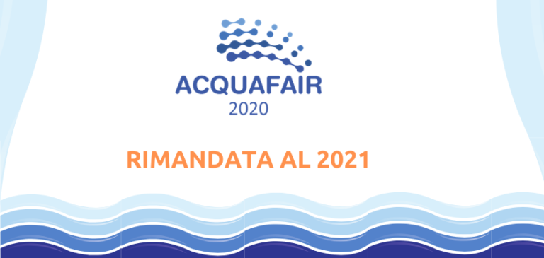 Acquafair. La manifestazione in presenza rimandata al 2021. Confermato il corso in modalità webinar
