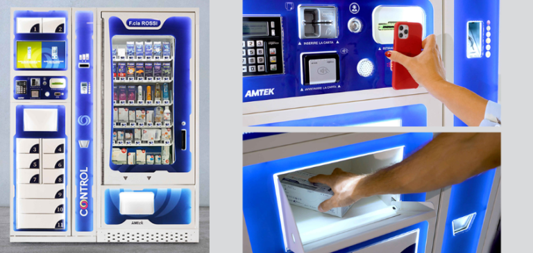Dalla collaborazione fra Amtek e Control arriva in Italia il primo d.a. che unisce locker e vending