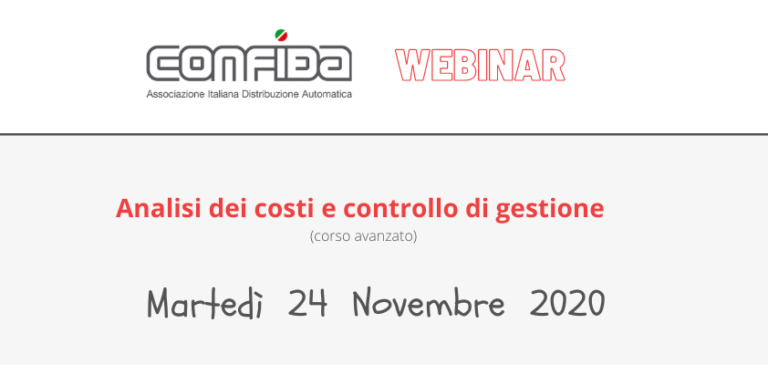 Formazione CONFIDA. Un webinar sul tema “Analisi dei costi e controllo di gestione”