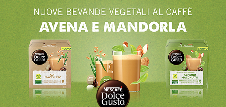 Dolce Gusto lancia le prime bevande vegetali in capsula alla mandorla e all’avena