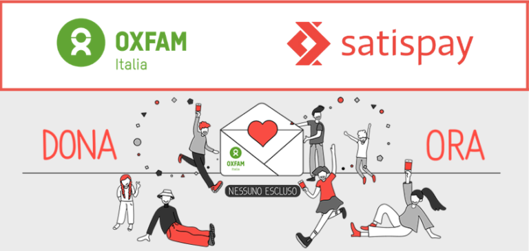 Emergenza Covid-19: Oxfam e Satispay insieme per non lasciare indietro nessuno