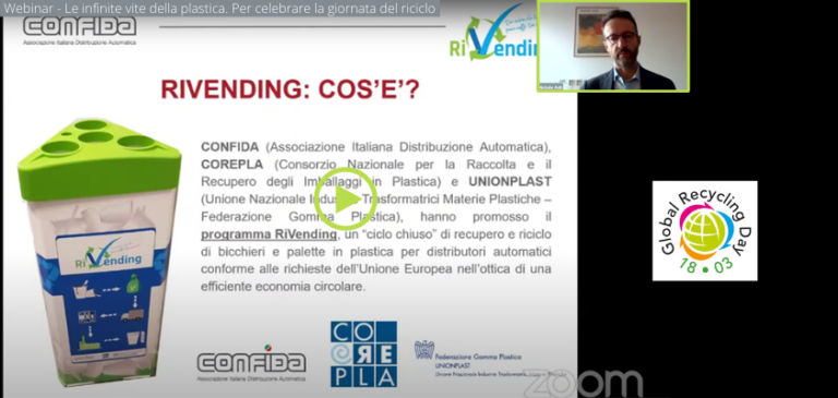 Il progetto virtuoso RiVending al webinar per la Giornata Mondiale del Riciclo