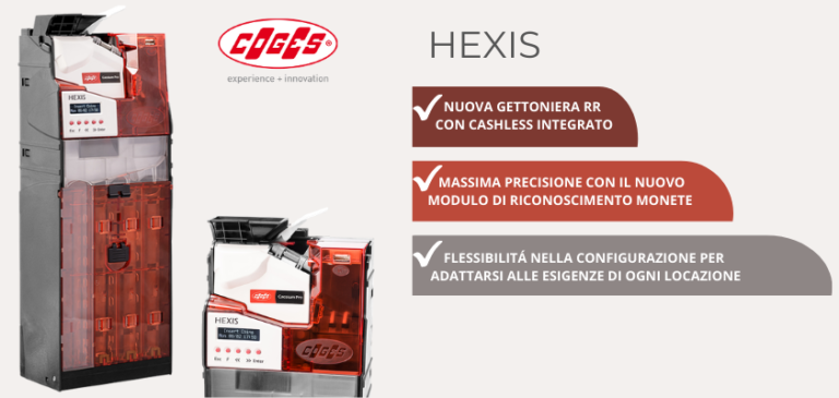 Hexis, dall’esperienza Coges arriva la nuova generazione di gettoniere rendiresto