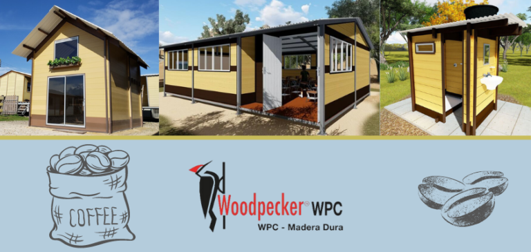 Colombia. WOODPECKER: da un mix di bucce di caffè e polimeri nascono case e scuole
