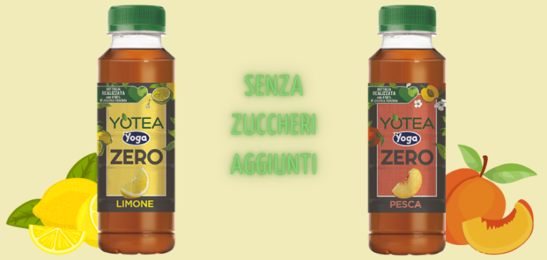 YOTEA ZERO Pesca e Limone senza zuccheri aggiunti e nel nuovo formato in RPET
