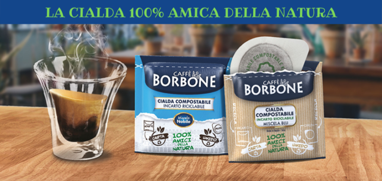 L’espresso Borbone è 100% amico della natura: cialda compostabile + incarto riciclabile