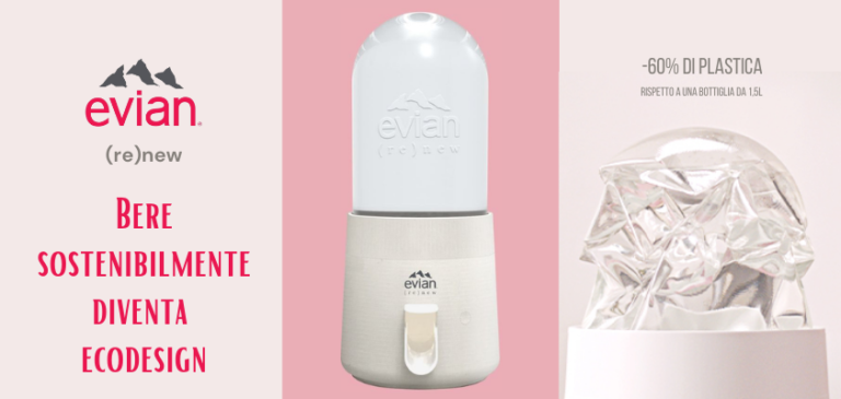 Con il dispenser a boccione (re)new di EVIAN la sostenibilità incontra il design