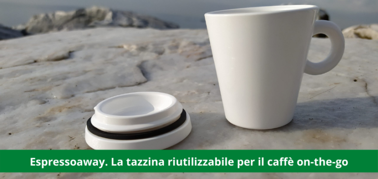Espresso Away la tazzina per il caffè on-the-go riutilizzabile più e più volte