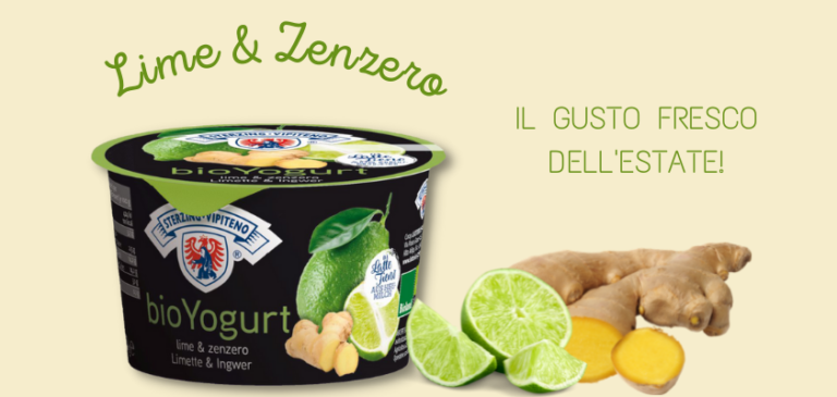 Da Latteria Vipiteno bioYogurt al gusto Lime e Zenzero: il mix fresco per l’estate