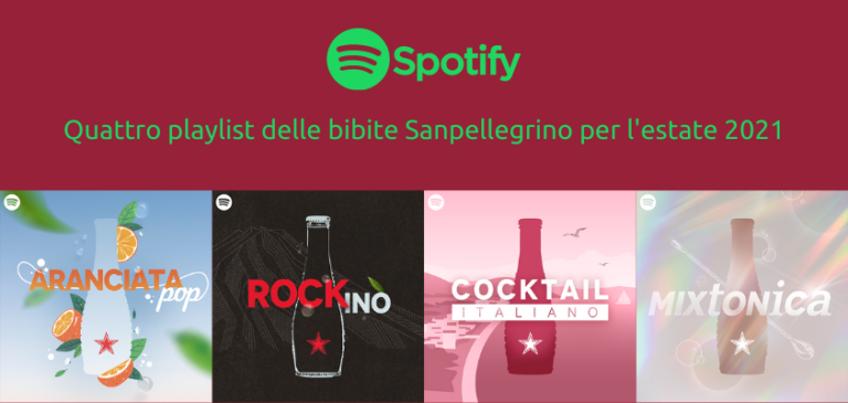 Quest’estate le Bibite Sanpellegrino sbarcano su Spotify con 4 frizzanti playlist