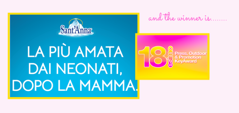 Acqua Sant’Anna premiata al 18° Press, Outdoor & Promotion Key Award