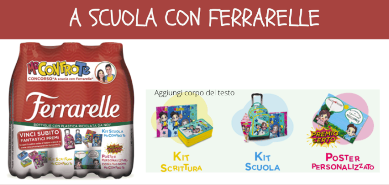 Per il back to school, Ferrarelle presenta il concorso “A scuola con Ferrarelle”