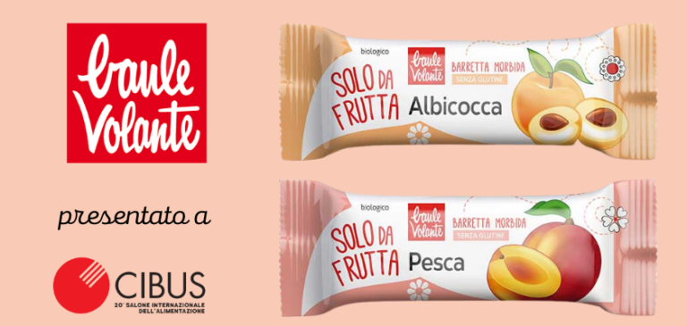 A SANA 2021 le nuove  Barrette Solo da Frutta di Baule Volante