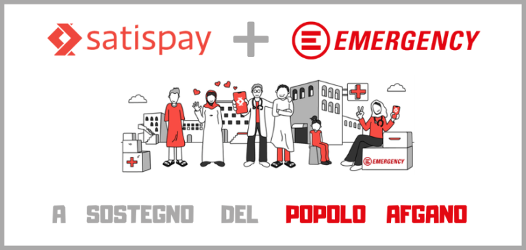 Satispay con Emergency per sostenere il popolo afgano in questo momento difficile
