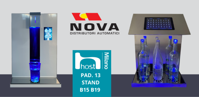 VERSO HOST 2021. NOVA Distributori con una nuova linea di erogatori per l’HoReCa