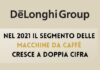 De’Longhi. Nel 2021 il segmento macchine da caffè cresce a doppia cifra