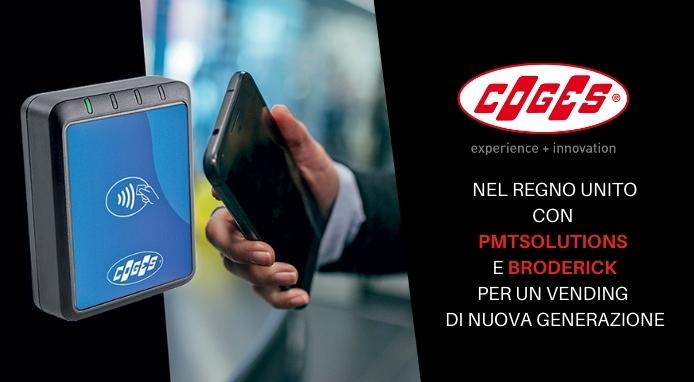 Coges con PMTsolutions e Broderick Group digitalizza il Vending in UK