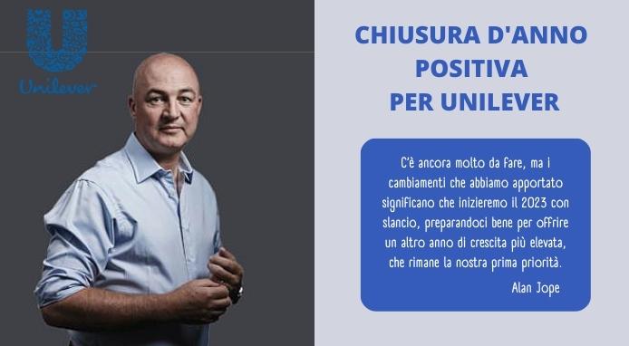 Tutte le divisioni Unilever chiudono il 2022 in crescita