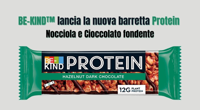 BE-KIND™ lancia la nuova barretta Protein alla Nocciola e Cioccolato fondente