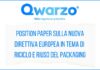 QWARZO: Position Paper sulla nuova Direttiva europea in tema di packaging (PPWR)