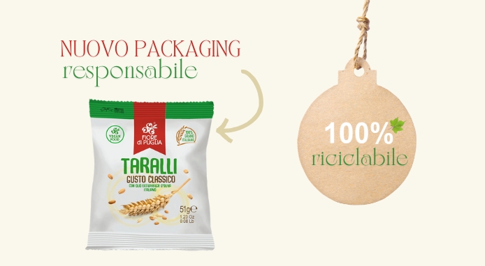I tarallini di Fiore di Puglia e Trenitalia ancora insieme con il nuovo pack 100% riciclabile
