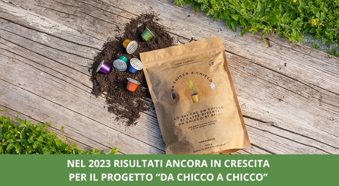 Nespresso: +10% di capsule recuperate nel 2023 con il progetto “Da Chicco a Chicco”