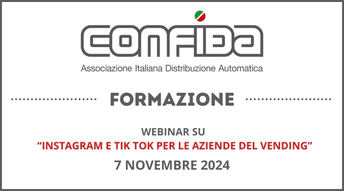 Formazione CONFIDA: webinar su Instagram e Tik Tok per le aziende del vending