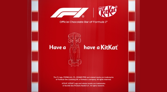 KITKAT è lo snack al cioccolato ufficiale della Formula 1