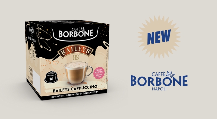 Caffè Borbone presenta la nuova capsula cappuccino al Baileys compatibile Dolce Gusto
